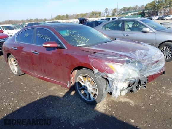 ✅ 2010 Nissan Maxima SV • VIN: 1N4AA5AP4AC812997 • Lot: 41657107. Listed on IAAI with Not provided. Free auction sales archive from the USA and detailed vehicle history report at DreamBid. Image 1.