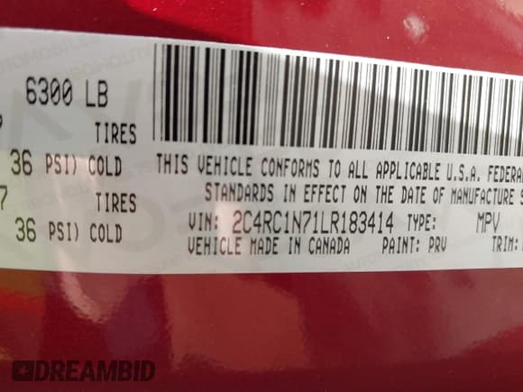 ✅ 2020 Chrysler Pacifica Hybrid Limited • VIN: 2C4RC1N71LR183414 • Лот: 41504790. Опубликован ранее на IAAI с пробегом 71 676 миль. Бесплатный доступ к архиву аукционных продаж из США и подробный отчёт об истории автомобиля на DreamBid. Изображение 9.