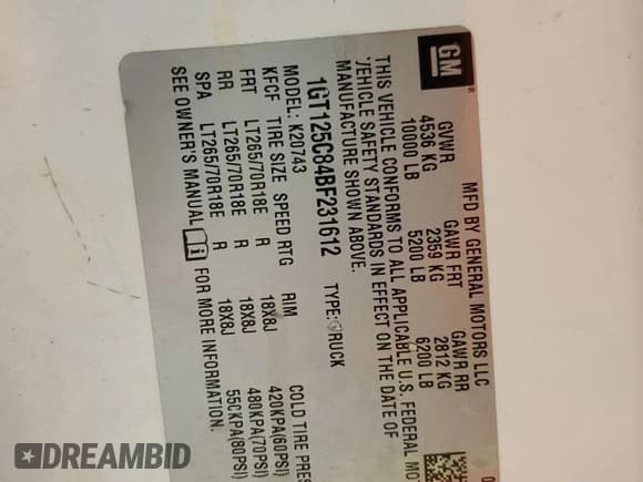 ✅ 2011 GMC Sierra 2500HD Denali • VIN: 1GT125C84BF231612 • Лот: 71473195. Опубликован ранее на Copart с пробегом Не указан. Бесплатный доступ к архиву аукционных продаж из США и подробный отчёт об истории автомобиля на DreamBid. Изображение 12.