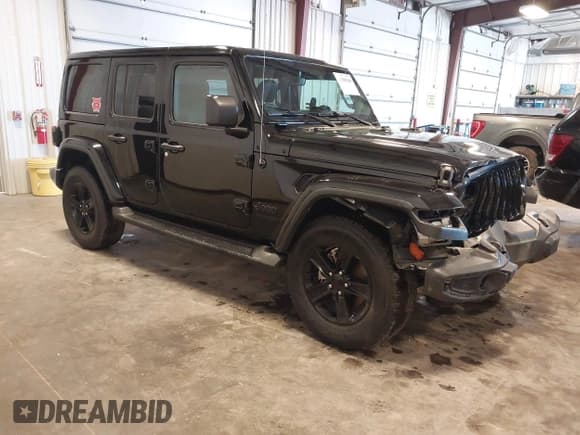 ✅ 2020 Jeep Wrangler Unlimited Sahara • VIN: 1C4HJXEN0LW313256 • Lot: 43398549. Listed on IAAI with 81,238 mi. Free auction sales archive from the USA and detailed vehicle history report at DreamBid. Image 1.