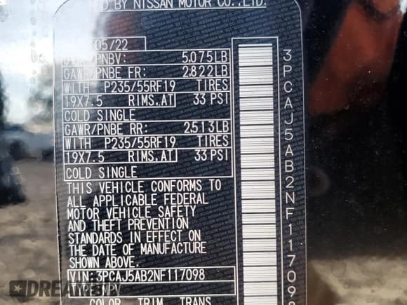 ✅ 2022 Infiniti QX50 Pure • VIN: 3PCAJ5AB2NF117098 • Lot: 83414574. Listed on Copart with 30,779 mi. Free auction sales archive from the USA and detailed vehicle history report at DreamBid. Image 14.