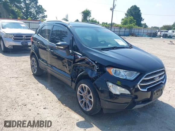 ✅ 2020 Ford EcoSport Titanium • VIN: MAJ3S2KE6LC370535 • Lot: 42893107. Listed on IAAI with 66,811 mi. Free auction sales archive from the USA and detailed vehicle history report at DreamBid. Image 1.