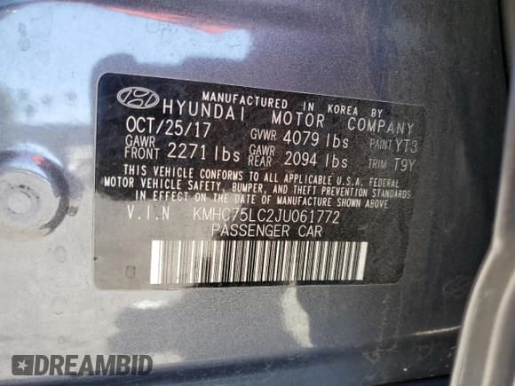 ✅ 2018 Hyundai Ioniq SEL • VIN: KMHC75LC2JU061772 • Lot: 79939444. Wystawiony na Copart z przebiegiem 116 943 mil. Bezpłatny archiwum sprzedaży aukcyjnych z USA i szczegółowy raport historii pojazdu na DreamBid. Zdjęcie 12.