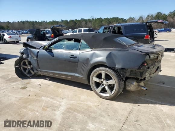 ✅ 2012 Chevrolet Camaro 2LT • VIN: 2G1FC3D37C9174304 • Lot: 43976645. Listed on Copart with 70,545 mi. Free auction sales archive from the USA and detailed vehicle history report at DreamBid. Image 2.