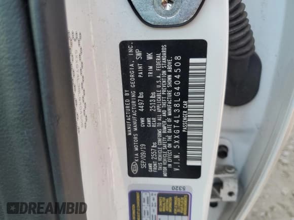 ✅ 2020 Kia Optima LX • VIN: 5XXGT4L38LG404508 • Lot: 71736715. Listed on Copart with 47,207 mi. Free auction sales archive from the USA and detailed vehicle history report at DreamBid. Image 12.