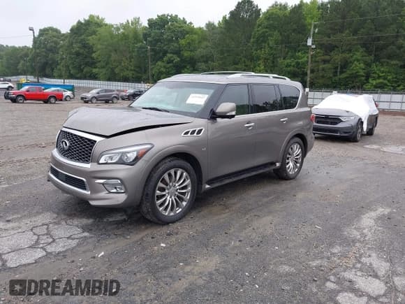 ✅ 2015 Infiniti QX80 • VIN: JN8AZ2NE2F9086138 • Lot: 42365112. Listed on IAAI with 174,818 mi. Free auction sales archive from the USA and detailed vehicle history report at DreamBid. Image 2.