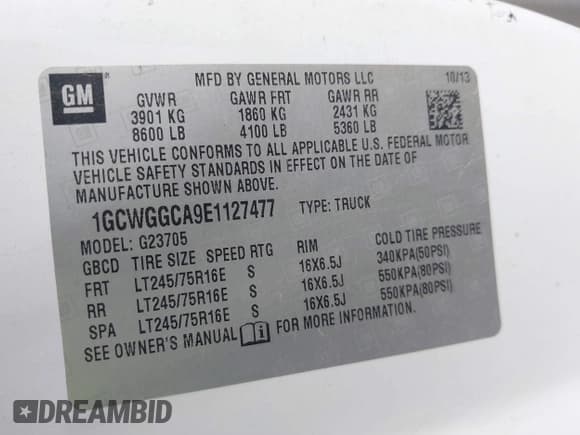 ✅ 2014 Chevrolet Express Cargo • VIN: 1GCWGGCA9E1127477 • Лот: 43772623. Опубликован ранее на IAAI с пробегом 281 444 миль. Бесплатный доступ к архиву аукционных продаж из США и подробный отчёт об истории автомобиля на DreamBid. Изображение 9.