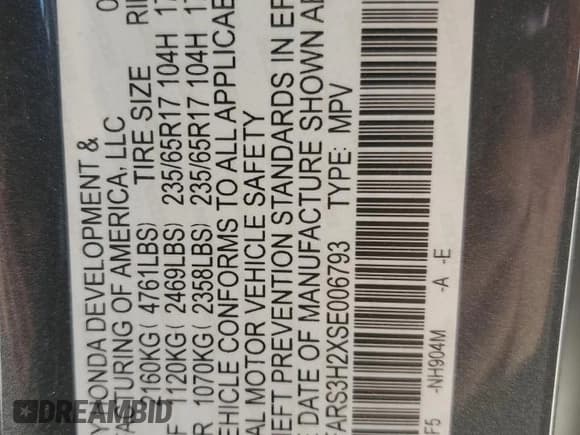 ✅ 2025 Honda CR-V LX • VIN: 7FARS3H2XSE006793 • Лот: 89844175. Опубликован ранее на Copart с пробегом 5 576 миль. Бесплатный доступ к архиву аукционных продаж из США и подробный отчёт об истории автомобиля на DreamBid. Изображение 13.