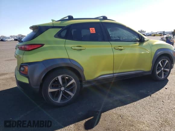 2019 Hyundai Kona Limited with VIN KM8K33A56KU302962, listed as a Copart auction lot 39362913 with 94,545 mi miles and . Bid and sale history available at DreamBid. Image 3.