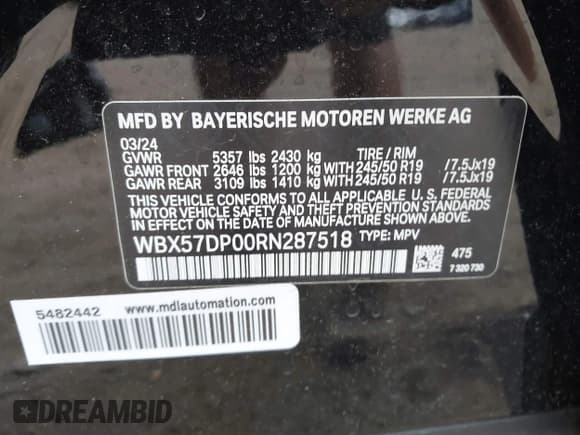 ✅ 2024 BMW X3 xDrive30i • VIN: WBX57DP00RN287518 • Lot: 42594862. Wystawiony na IAAI z przebiegiem 8 663 mil. Bezpłatny archiwum sprzedaży aukcyjnych z USA i szczegółowy raport historii pojazdu na DreamBid. Zdjęcie 9.