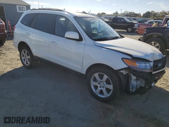 ✅ 2007 Hyundai Santa Fe SE • VIN: 5NMSH13EX7H019454 • Lot: 77422034. Listed on Copart with 54,382 mi. Free auction sales archive from the USA and detailed vehicle history report at DreamBid. Image 4.