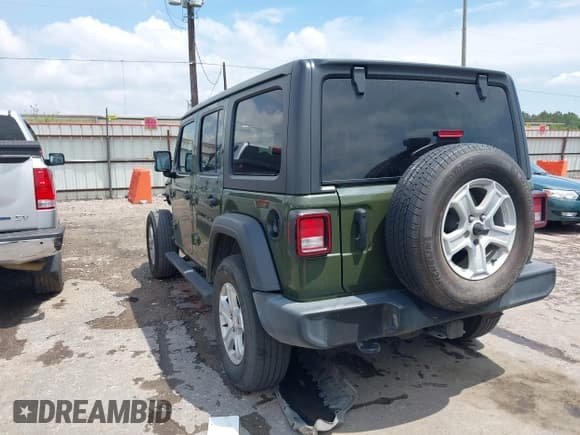 ✅ 2021 Jeep Wrangler Unlimited Sport S • VIN: 1C4HJXDG0MW510836 • Lot: 42072748. Listed on IAAI with 87,960 mi. Free auction sales archive from the USA and detailed vehicle history report at DreamBid. Image 3.