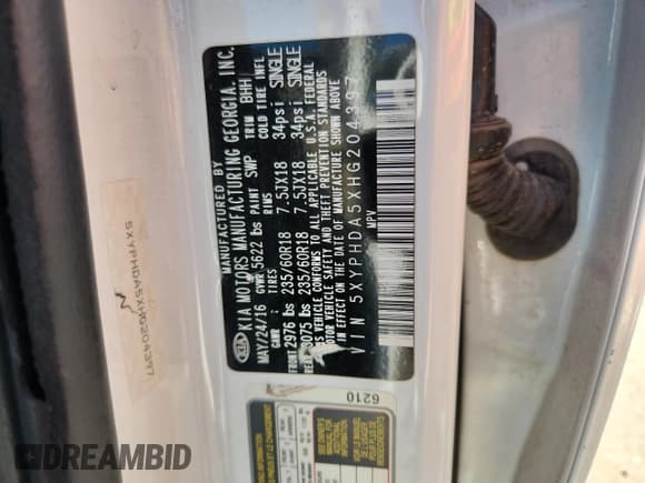 ✅ 2017 Kia Sorento EX • VIN: 5XYPHDA5XHG204397 • Lot: 81920225. Wystawiony na Copart z przebiegiem 205 845 mil. Bezpłatny archiwum sprzedaży aukcyjnych z USA i szczegółowy raport historii pojazdu na DreamBid. Zdjęcie 13.