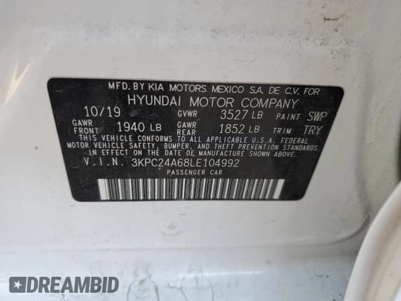 ✅ 2020 Hyundai Accent SE • VIN: 3KPC24A68LE104992 • Лот: 76080674. Опубликован ранее на Copart с пробегом 78 288 миль. Бесплатный доступ к архиву аукционных продаж из США и подробный отчёт об истории автомобиля на DreamBid. Изображение 12.