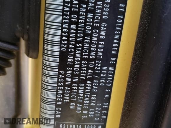 ✅ 2014 Volkswagen Beetle 1.8T • VIN: 3VWJ17AT2EM634320 • Лот: 54020105. Опубликован ранее на Copart с пробегом 16 766 миль. Бесплатный доступ к архиву аукционных продаж из США и подробный отчёт об истории автомобиля на DreamBid. Изображение 12.