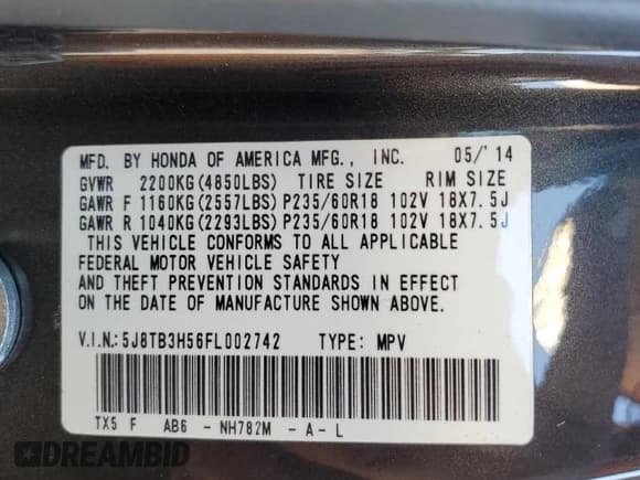 ✅ 2015 Acura RDX Technology • VIN: 5J8TB3H56FL002742 • Lot: 86290835. Listed on Copart with 96,959 mi. Free auction sales archive from the USA and detailed vehicle history report at DreamBid. Image 13.