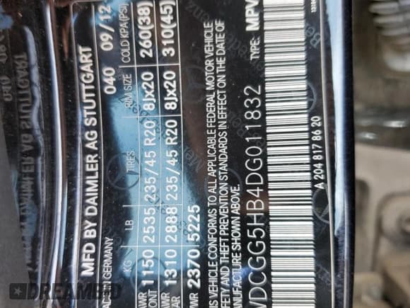 ✅ 2013 Mercedes-Benz GLK 350 • VIN: WDCGG5HB4DG011832 • Lot: 60546525. Wystawiony na Copart z przebiegiem 163 229 mil. Bezpłatny archiwum sprzedaży aukcyjnych z USA i szczegółowy raport historii pojazdu na DreamBid. Zdjęcie 13.