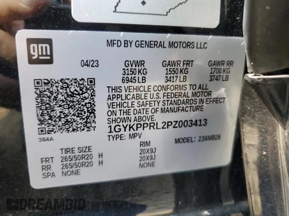 ✅ 2023 Cadillac LYRIQ AWD Luxury • VIN: 1GYKPPRL2PZ003413 • Lot: 63786544. Wystawiony na Copart z przebiegiem 10 219 mil. Bezpłatny archiwum sprzedaży aukcyjnych z USA i szczegółowy raport historii pojazdu na DreamBid. Zdjęcie 14.