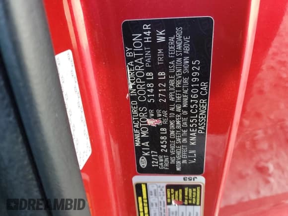 ✅ 2018 Kia Stinger GT2 • VIN: KNAE55LC5J6019925 • Лот: 90934645. Опубликован ранее на Copart с пробегом 49 584 миль. Бесплатный доступ к архиву аукционных продаж из США и подробный отчёт об истории автомобиля на DreamBid. Изображение 13.