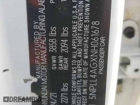 2022 Hyundai Elantra SE with VIN 5NPLL4AGXNH061678, listed as a Copart auction lot 69314095 with 28,436 mi miles and Salvage title. Bid and sale history available at DreamBid. Image 13.