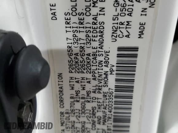 ✅ 2004 Toyota 4Runner Limited • VIN: JTEBT17R140033567 • Лот: 90331015. Опубликован ранее на Copart с пробегом 264 098 миль. Бесплатный доступ к архиву аукционных продаж из США и подробный отчёт об истории автомобиля на DreamBid. Изображение 13.