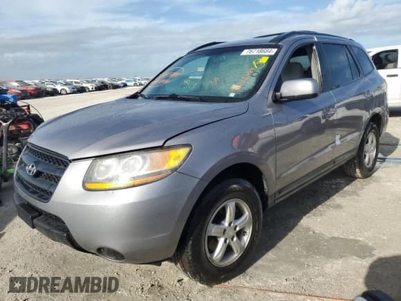 ✅ 2008 Hyundai Santa Fe GLS • VIN: 5NMSG73D18H169502 • Lot: 76718684. Listed on Copart with Not provided. Free auction sales archive from the USA and detailed vehicle history report at DreamBid. Image 1.