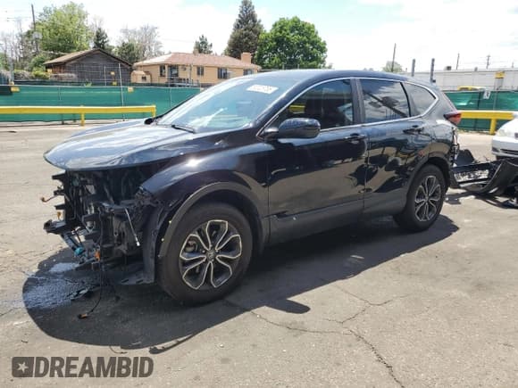 ✅ 2021 Honda CR-V EX-L • VIN: 5J6RW2H8XML011405 • Лот: 62025755. Опубликован ранее на Copart с пробегом 57 801 миль. Бесплатный доступ к архиву аукционных продаж из США и подробный отчёт об истории автомобиля на DreamBid. Изображение 1.