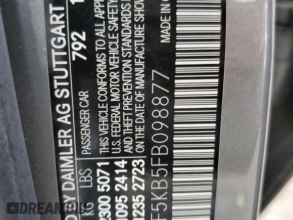 ✅ 2015 Mercedes-Benz E 350 Sport • VIN: WDDHF5KB5FB098877 • Lot: 56372875. Wystawiony na Copart z przebiegiem 27 569 mil. Bezpłatny archiwum sprzedaży aukcyjnych z USA i szczegółowy raport historii pojazdu na DreamBid. Zdjęcie 12.