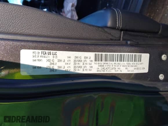 2015 Dodge Durango SXT z VIN 1C4RDJAG7FC120754, wystawiony jako IAAI lot #43473588 z przebiegiem 246 090 mil mil oraz . Historia ofert i sprzedaży dostępna na DreamBid. Obrazek 9.