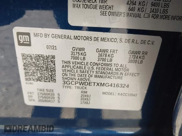 ✅ 2021 Chevrolet Silverado 1500 RST • VIN: 3GCPWDETXMG416324 • Lot: 42035098. Wystawiony na IAAI z przebiegiem 62 771 mil. Bezpłatny archiwum sprzedaży aukcyjnych z USA i szczegółowy raport historii pojazdu na DreamBid. Zdjęcie 9.