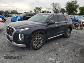 2022 Hyundai Palisade Calligraphy z VIN KM8R74HE4NU341021, wystawiony jako Copart lot #71644975 z przebiegiem 44 307 mil mil oraz Szkoda całkowita • Salvage title. Historia ofert i sprzedaży dostępna na DreamBid. Obrazek 1.