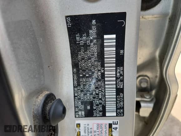 2004 Toyota Highlander с VIN JTEHD21A540028971, выставлен на аукционе Copart как лот 70327195 с пробегом 80 010 миль миль и Списание • Salvage title. История ставок и продаж доступна на DreamBid. Изображение 13.