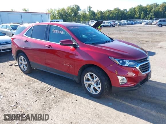 2019 Chevrolet Equinox LT z VIN 2GNAXUEV9K6125821, wystawiony jako IAAI lot #43158263 z przebiegiem 76 701 mil mil oraz . Historia ofert i sprzedaży dostępna na DreamBid. Obrazek 1.