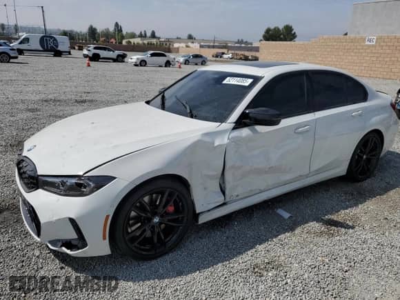 2024 BMW 3 Series M340i with VIN 3MW49FS0XR8E83469, listed as a Copart auction lot 52114085 with 11,956 mi miles and Salvage title. Bid and sale history available at DreamBid. Image 1.
