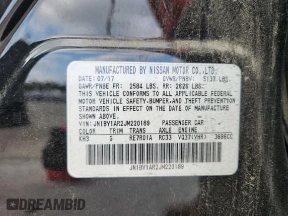 ✅ 2018 Infiniti Q70 Luxe • VIN: JN1BY1AR2JM220189 • Лот: 62899665. Опубликован ранее на Copart с пробегом 140 858 миль. Бесплатный доступ к архиву аукционных продаж из США и подробный отчёт об истории автомобиля на DreamBid. Изображение 13.