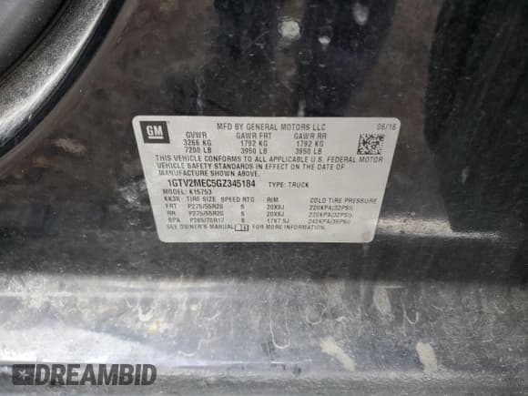 ✅ 2016 GMC Sierra 1500 SLE • VIN: 1GTV2MEC5GZ345184 • Лот: 82592685. Опубликован ранее на Copart с пробегом 183 262 миль. Бесплатный доступ к архиву аукционных продаж из США и подробный отчёт об истории автомобиля на DreamBid. Изображение 12.