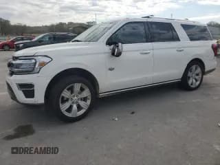 ✅ 2022 Ford Expedition Max King Ranch • VIN: 1FMJK1PTXNEA34182 • Lot: 89819365. Wystawiony na Copart z przebiegiem 55 626 mil. Bezpłatny archiwum sprzedaży aukcyjnych z USA i szczegółowy raport historii pojazdu na DreamBid. Zdjęcie 1.