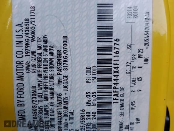 ✅ 2004 Ford Mustang Deluxe • VIN: 1FAFP444X4F116776 • Lot: 46214525. Listed on Copart with 227,041 mi. Free auction sales archive from the USA and detailed vehicle history report at DreamBid. Image 12.