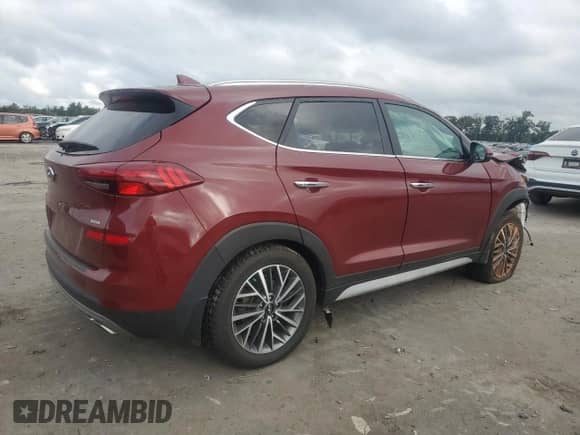 2020 Hyundai Tucson Ultimate with VIN KM8J3CAL8LU110308, listed as a Copart auction lot 80239715 with 26,057 mi miles and Salvage title. Bid and sale history available at DreamBid. Image 3.