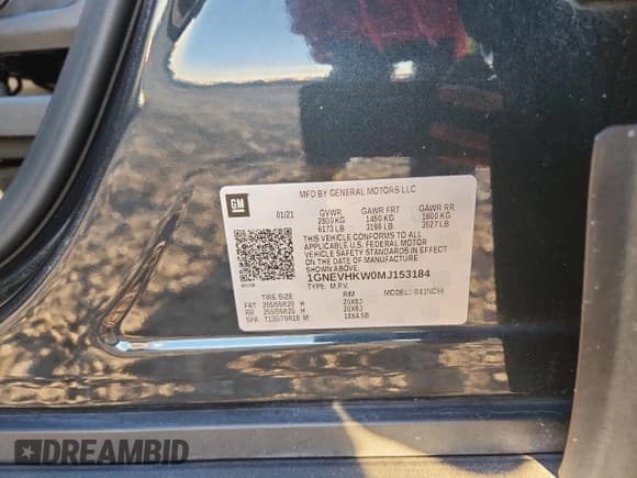 ✅ 2021 Chevrolet Traverse LT • VIN: 1GNEVHKW0MJ153184 • Lot: 90905875. Wystawiony na Copart z przebiegiem 254 043 mil. Bezpłatny archiwum sprzedaży aukcyjnych z USA i szczegółowy raport historii pojazdu na DreamBid. Zdjęcie 13.