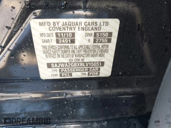 ✅ 2011 Jaguar XJ XJL • VIN: SAJWA2GBXBLV15651 • Лот: 43173257. Опубликован ранее на IAAI с пробегом 87 838 миль. Бесплатный доступ к архиву аукционных продаж из США и подробный отчёт об истории автомобиля на DreamBid. Изображение 9.