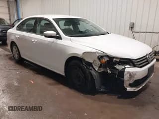 ✅ 2013 Volkswagen Passat S • VIN: 1VWAP7A32DC081764 • Lot: 41460988. Listed on IAAI with 124,102 mi. Free auction sales archive from the USA and detailed vehicle history report at DreamBid. Image 1.