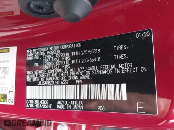 ✅ 2020 Lexus NX 300 F Sport • VIN: JTJSARBZ0L5016337 • Lot: 42397965. Wystawiony na IAAI z przebiegiem 45 414 mil. Bezpłatny archiwum sprzedaży aukcyjnych z USA i szczegółowy raport historii pojazdu na DreamBid. Zdjęcie 9.