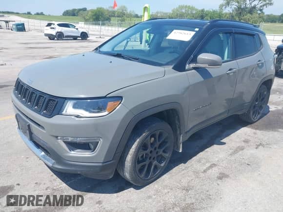 2021 Jeep Compass Limited with VIN 3C4NJDCBXMT596279, listed as a IAAI auction lot 42982613 with 52,886 mi miles and . Bid and sale history available at DreamBid. Image 17.