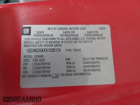 ✅ 2008 Chevrolet City Express Cargo • VIN: 1GCHG35KX81226174 • Lot: 42270598. Listed on IAAI with 208,054 mi. Free auction sales archive from the USA and detailed vehicle history report at DreamBid. Image 9.