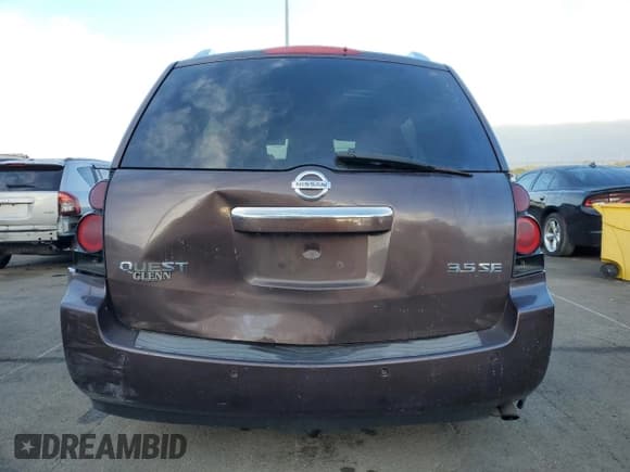 ✅ 2007 Nissan Quest SE • VIN: 5N1BV28U07N141172 • Lot: 70747794. Wystawiony na Copart z przebiegiem 210 409 mil. Bezpłatny archiwum sprzedaży aukcyjnych z USA i szczegółowy raport historii pojazdu na DreamBid. Zdjęcie 6.