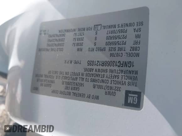 2008 Chevrolet Tahoe 2LT с VIN 1GNFC13068R121035, выставлен на аукционе IAAI как лот 42123735 с пробегом 251 060 миль миль и . История ставок и продаж доступна на DreamBid. Изображение 9.