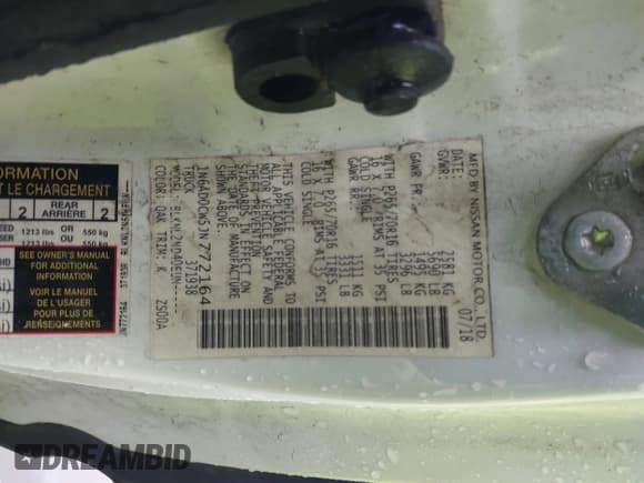 ✅ 2018 Nissan Frontier Pro-4X • VIN: 1N6AD0CW5JN772164 • Lot: 43585004. Listed on IAAI with 161,711 mi. Free auction sales archive from the USA and detailed vehicle history report at DreamBid. Image 9.