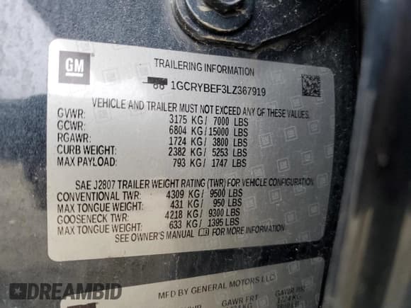 ✅ 2020 Chevrolet Silverado 1500 Custom • VIN: 1GCRYBEF3LZ367919 • Lot: 66986255. Wystawiony na Copart z przebiegiem 86 454 mil. Bezpłatny archiwum sprzedaży aukcyjnych z USA i szczegółowy raport historii pojazdu na DreamBid. Zdjęcie 12.