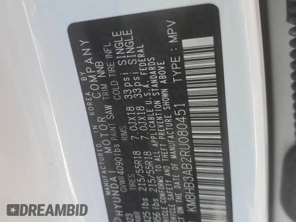 2024 Hyundai Kona SEL with VIN KM8HB3AB2RU080451, listed as a Copart auction lot 88164705 with 12,289 mi miles and Salvage title. Bid and sale history available at DreamBid. Image 15.